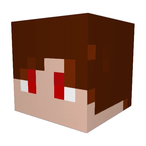 ColadaMorada Minecraft avatar head, 3D render