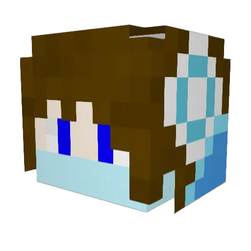 Colasama Minecraft avatar head, 3D render