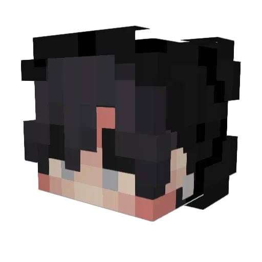 Colassal Minecraft avatar head, 3D render
