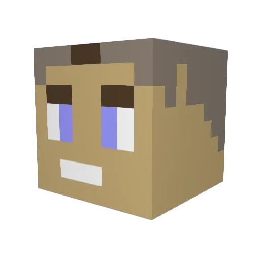 Colatie Minecraft avatar head, 3D render