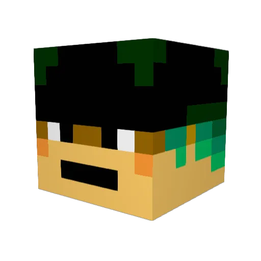 Colausbra Minecraft avatar head, 3D render