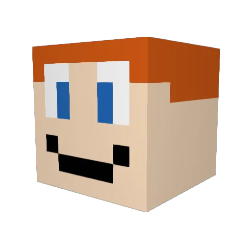 Colby78 Minecraft avatar head, 3D render