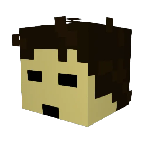 ColbyJaque Minecraft avatar head, 3D render