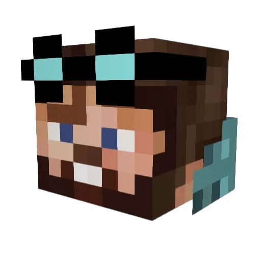 Colby_Apple Minecraft avatar head, 3D render