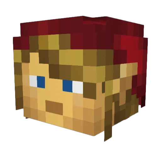 Colbymx17j Minecraft avatar head, 3D render