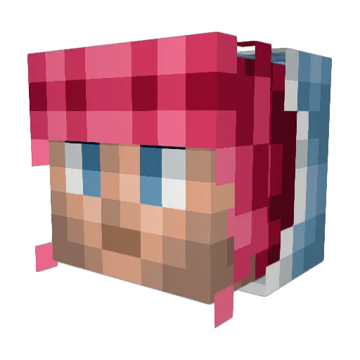 ColdAsFire Minecraft avatar head, 3D render