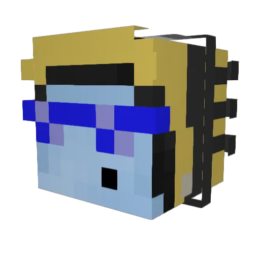 ColdBac Minecraft avatar head, 3D render