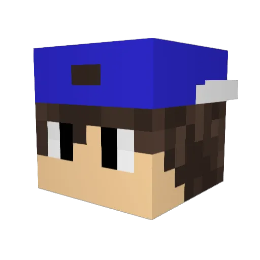 ColdBrake Minecraft avatar head, 3D render
