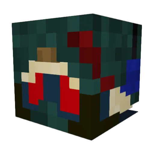 ColdConfuzion Minecraft avatar head, 3D render