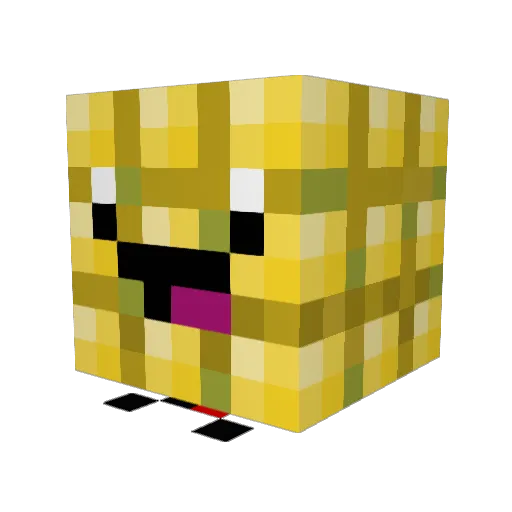 ColdCorn Minecraft avatar head, 3D render