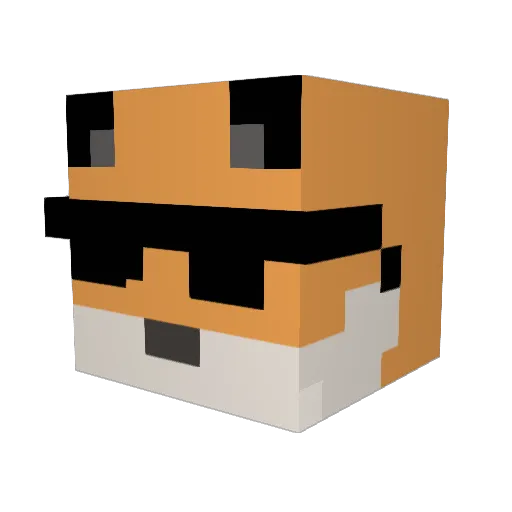 ColdEnough Minecraft avatar head, 3D render