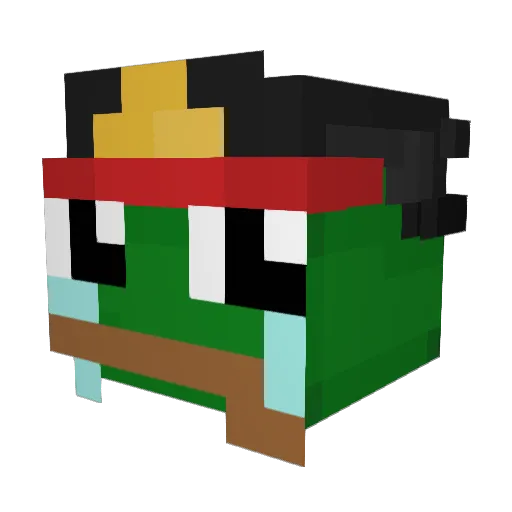 ColdFudge1 Minecraft avatar head, 3D render