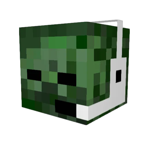 ColdLlamaa Minecraft avatar head, 3D render