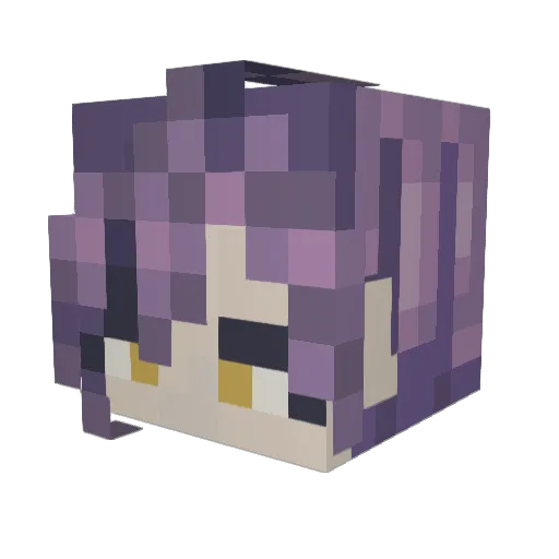 ColdMatcha Minecraft avatar head, 3D render