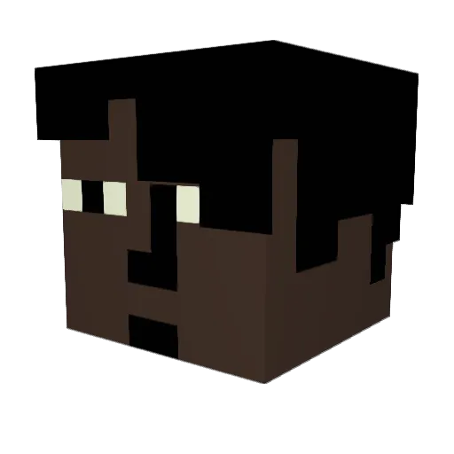 Coldfire44 Minecraft avatar head, 3D render