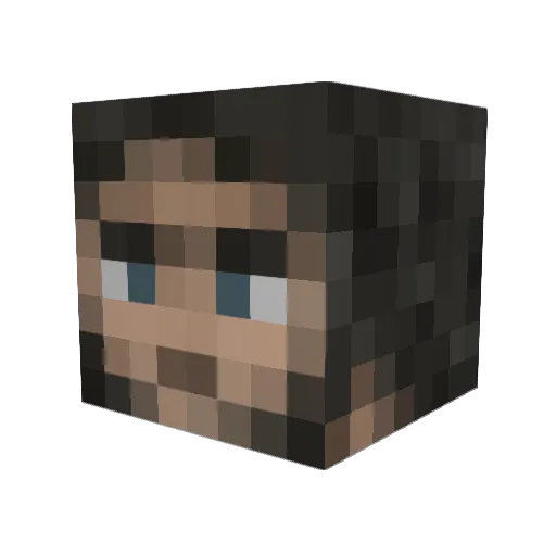 Coldtorch Minecraft avatar head, 3D render