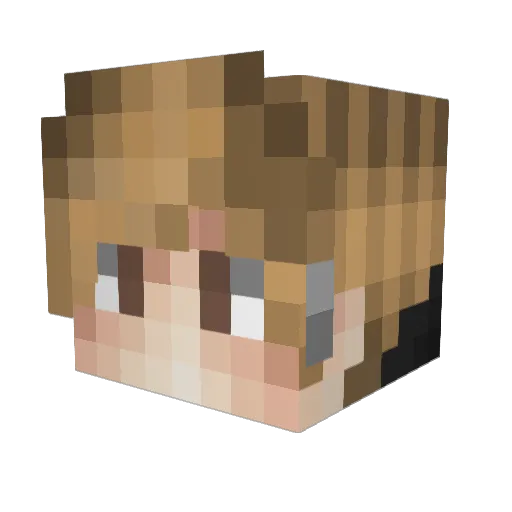 Coldzxas Minecraft avatar head, 3D render