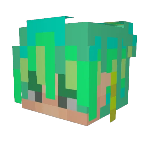 Cole122x Minecraft avatar head, 3D render