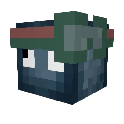Cole Minecraft avatar head, 3D render