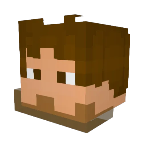 ColeMCalt Minecraft avatar head, 3D render