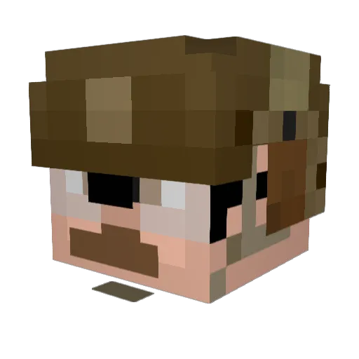 ColeMaggie Minecraft avatar head, 3D render