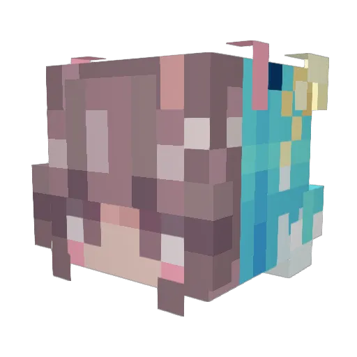 ColeNicoleXD Minecraft avatar head, 3D render