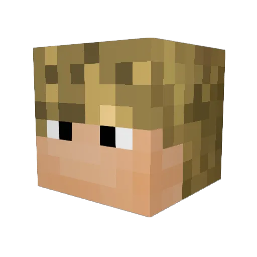 Colebob Minecraft avatar head, 3D render
