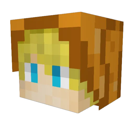 Colebowl Minecraft avatar head, 3D render