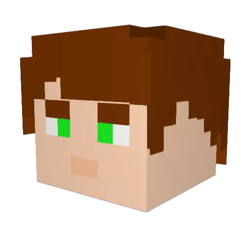 Coleplayzzz Minecraft avatar head, 3D render