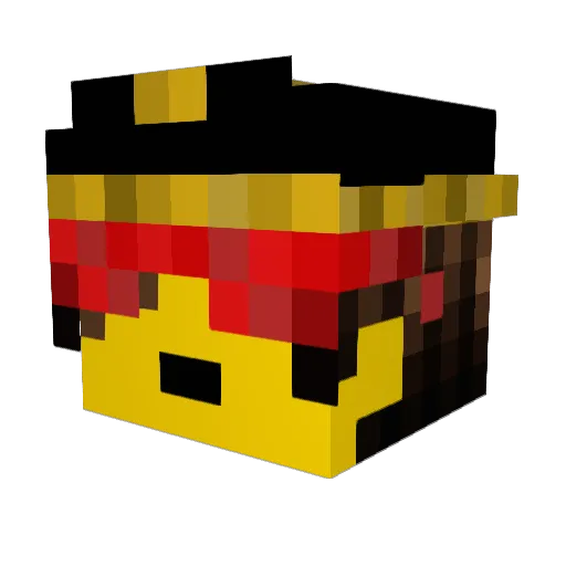 Colerack Minecraft avatar head, 3D render