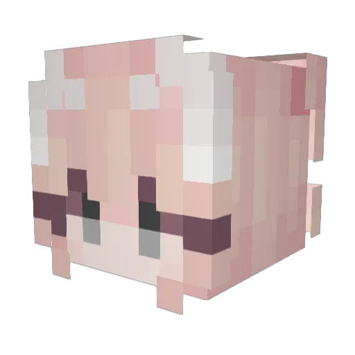 Colere Minecraft avatar head, 3D render