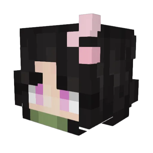 Colette123 Minecraft avatar head, 3D render