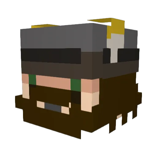 Colev12 Minecraft avatar head, 3D render