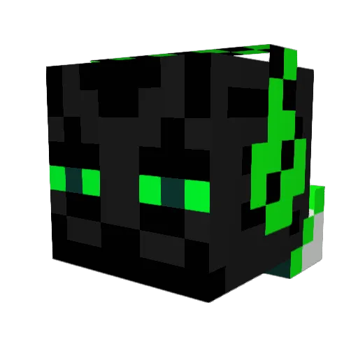 Colful Minecraft avatar head, 3D render