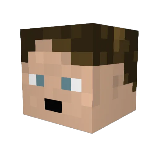 Colgel Minecraft avatar head, 3D render