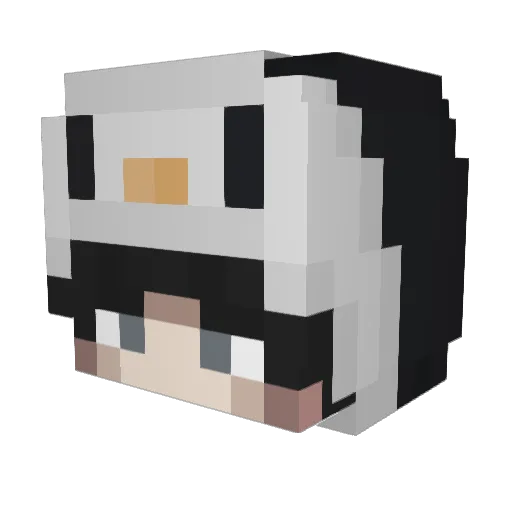 Colibir Minecraft avatar head, 3D render