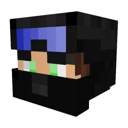 Colibrie1001 Minecraft avatar head, 3D render