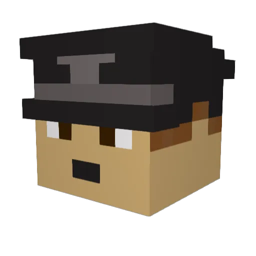 Colin9000 Minecraft avatar head, 3D render