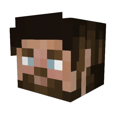 ColinFinnley Minecraft avatar head, 3D render
