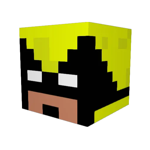 ColinKate Minecraft avatar head, 3D render