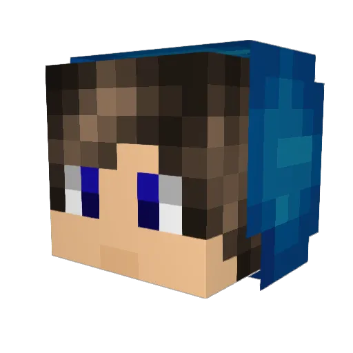 ColinWill Minecraft avatar head, 3D render