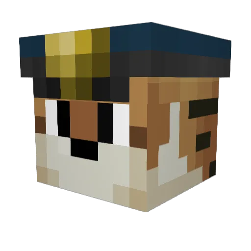 Colin_Wils Minecraft avatar head, 3D render
