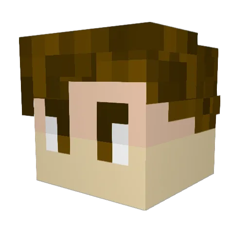 Colinintraining Minecraft avatar head, 3D render