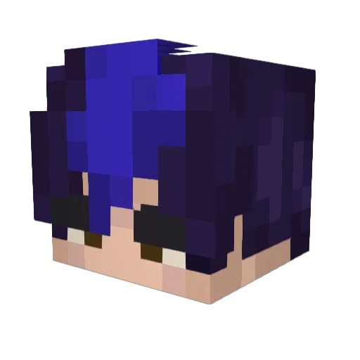 Coll__ Minecraft avatar head, 3D render