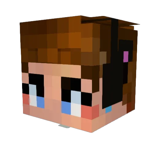 CollabsBunny Minecraft avatar head, 3D render