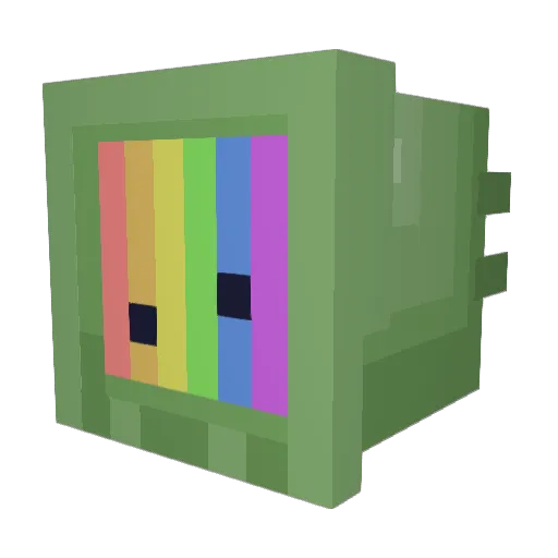 Collama Minecraft avatar head, 3D render