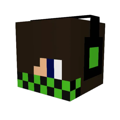 Collbrothers Minecraft avatar head, 3D render