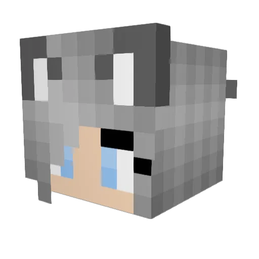 CollectiveDID Minecraft avatar head, 3D render