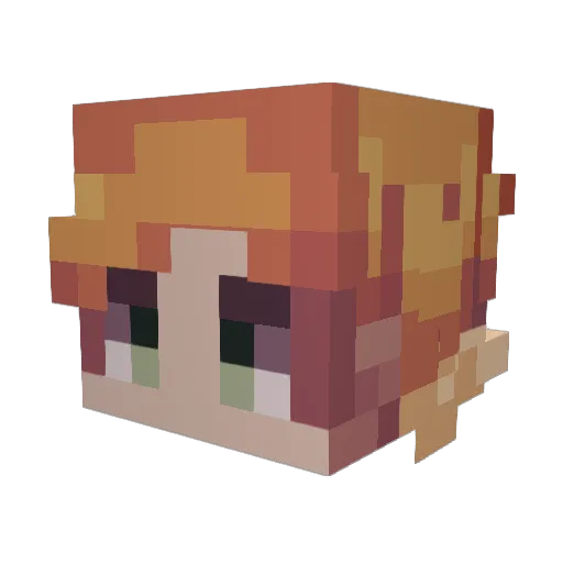 Colleenmarieee Minecraft avatar head, 3D render