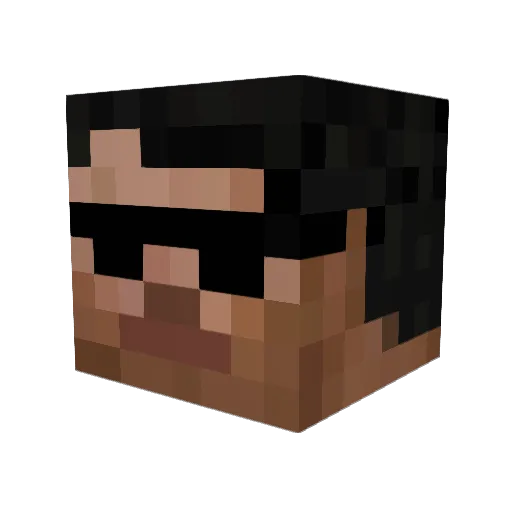 Colli_7 Minecraft avatar head, 3D render